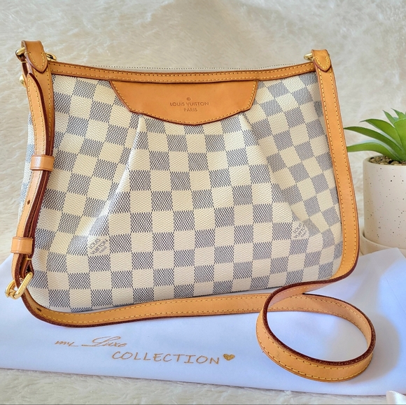 Discontinued ❤ Authentic LV Siracusa PM Damier Azur Crossbody Bag - Picture 2 of 16